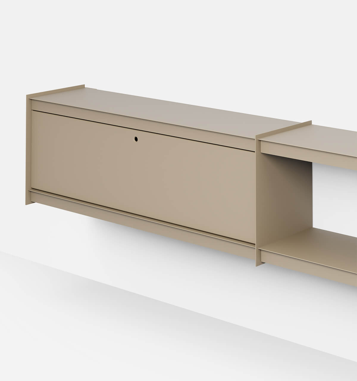 Plié Wall Unit Extension 1 Tall Drawer 240 cm / 94 in / Beige