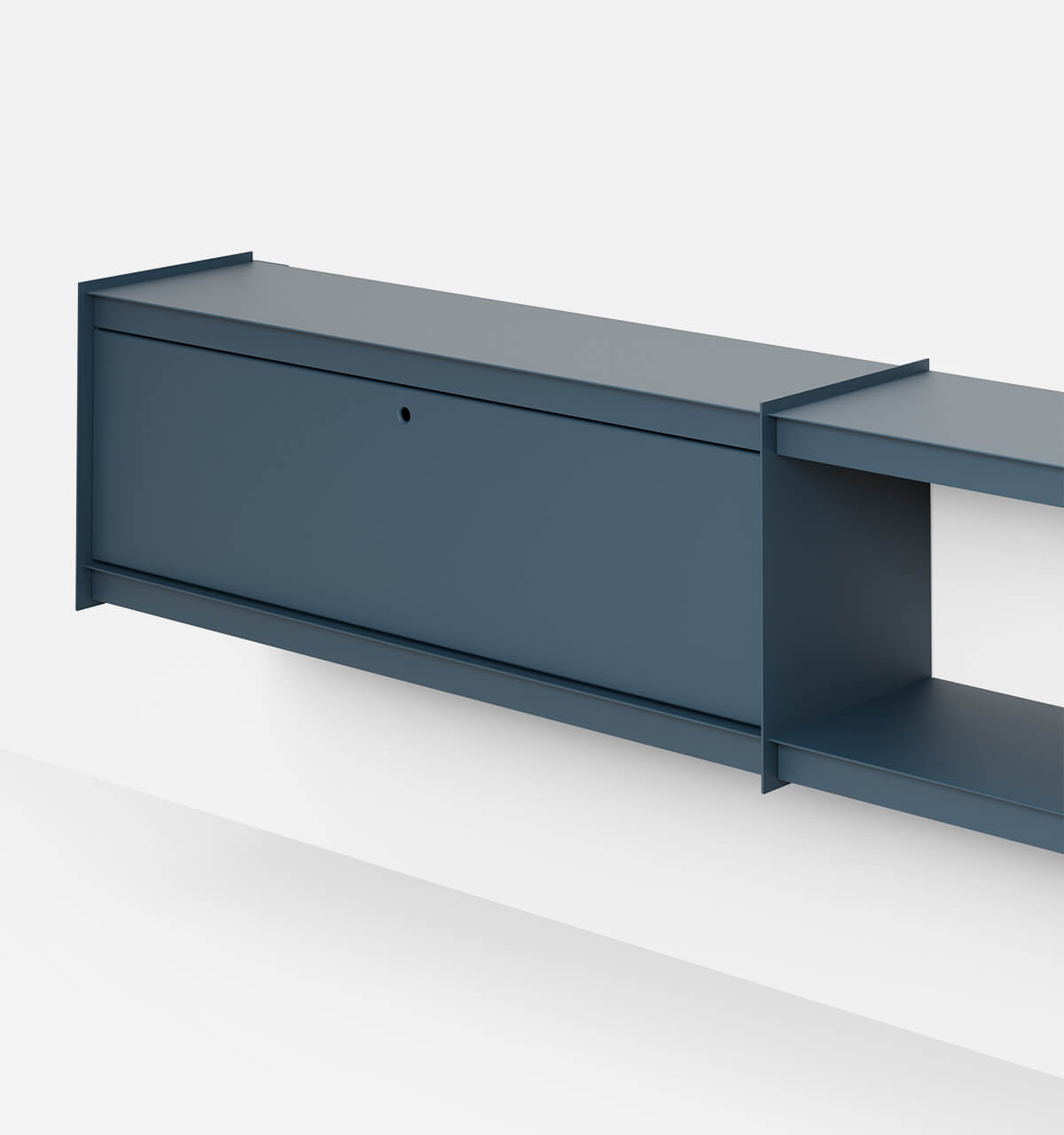 Plié Wall Unit Extension 1 Tall Drawer 240 cm / 94 in / Midnight Blue