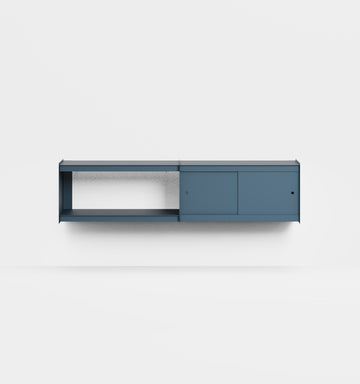 Plié Wall Unit Extension 2 Doors 180 cm / 71 in / Midnight Blue