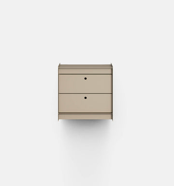 Plié Wall Unit 2 Short Drawers 45 cm / 17.7 in / Beige