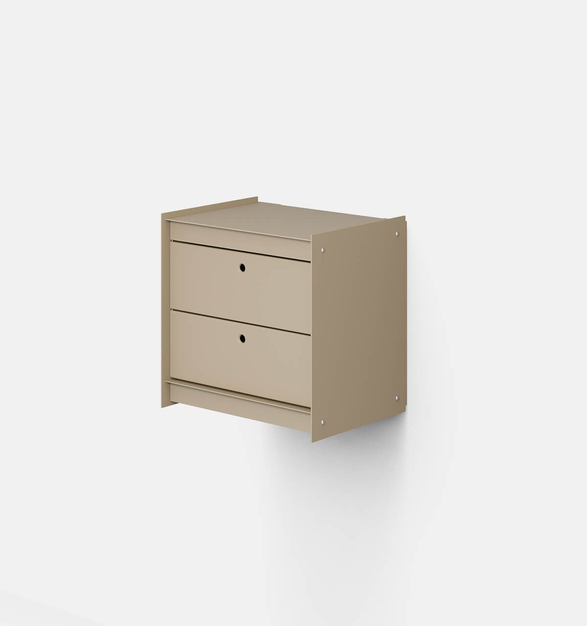 Plié Wall Unit 2 Short Drawers 45 cm / 17.7 in / Beige