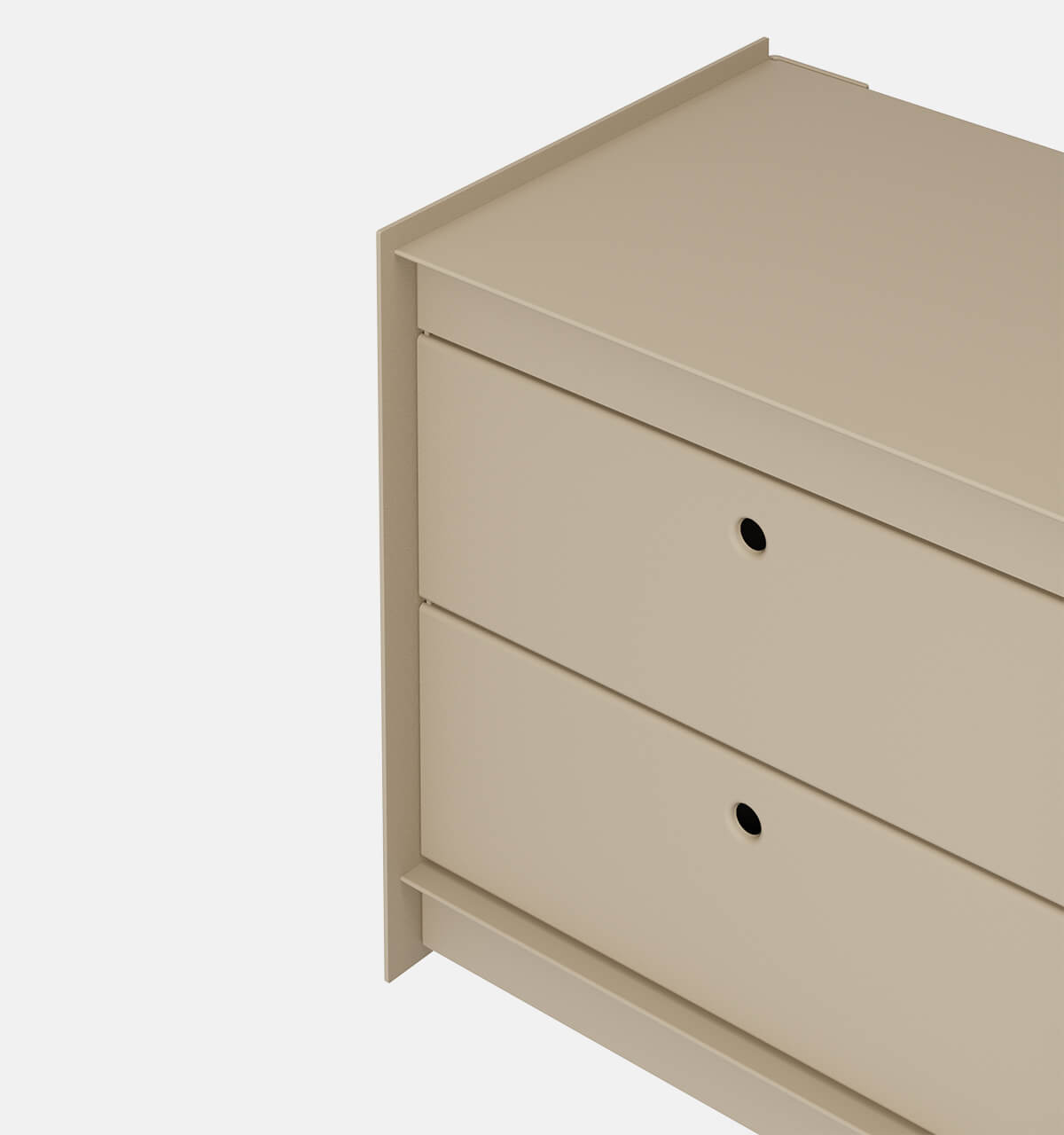 Plié Wall Unit 2 Short Drawers 45 cm / 17.7 in / Beige