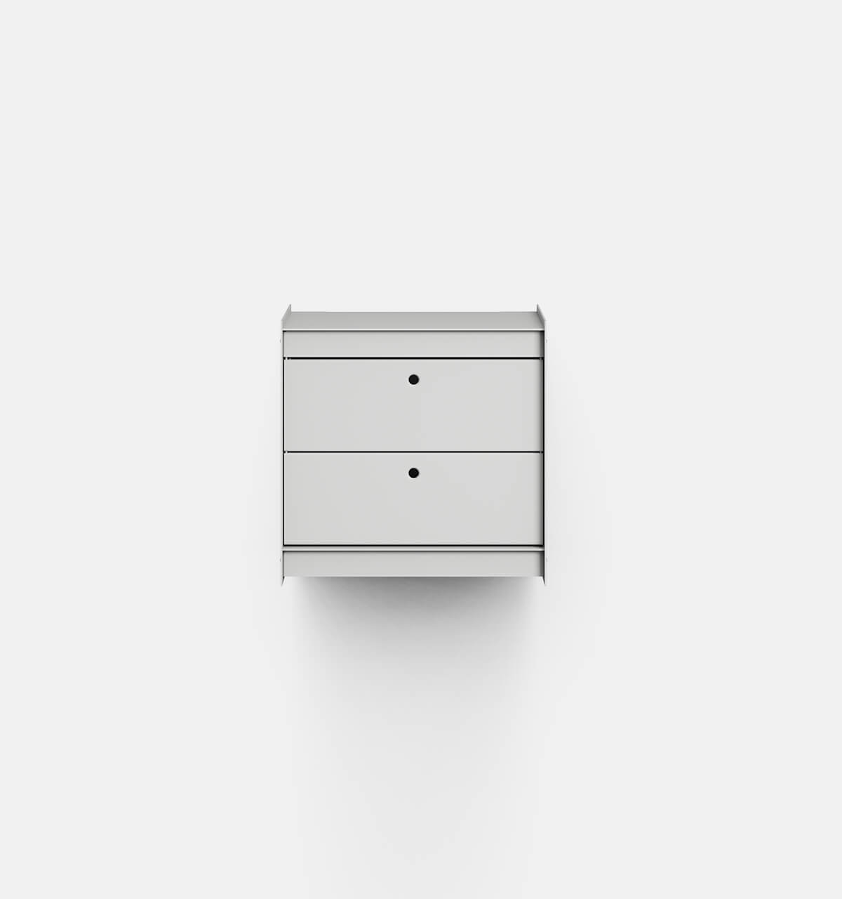 Plié Wall Unit 2 Short Drawers 45 cm / 17.7 in / Light Grey