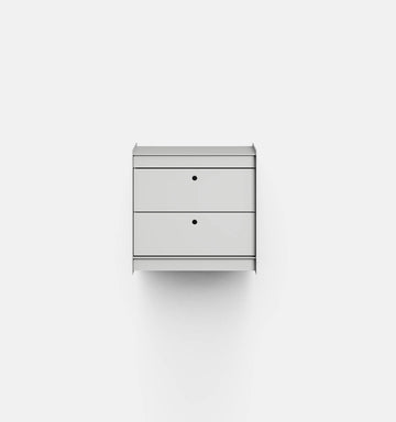Plié Wall Unit 2 Short Drawers 45 cm / 17.7 in / Light Grey