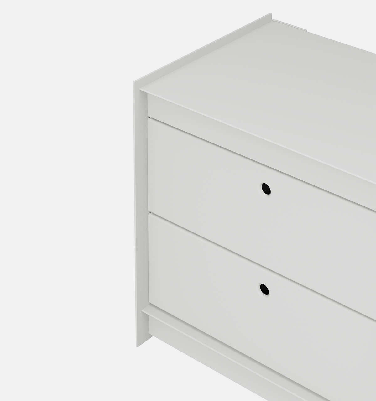 Plié Wall Unit 2 Short Drawers 45 cm / 17.7 in / Light Grey