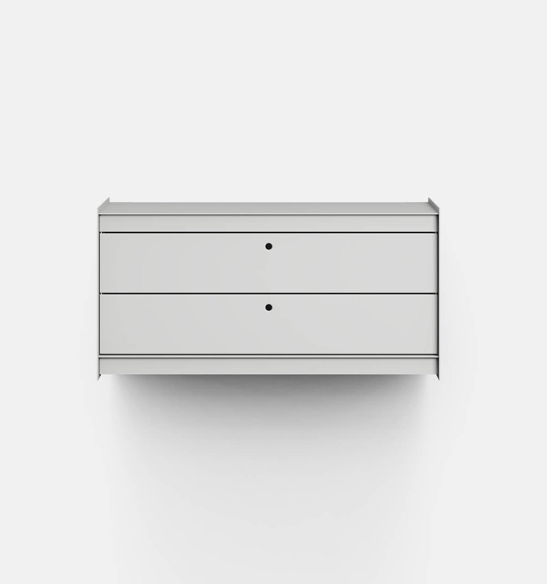 Plié Wall Unit 2 Short Drawers 90 cm / 35 in / Light Grey