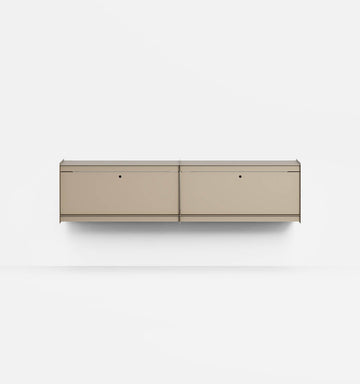Plié Wall Unit Extension 2 Tall Drawers 180 cm / 71 in / Beige