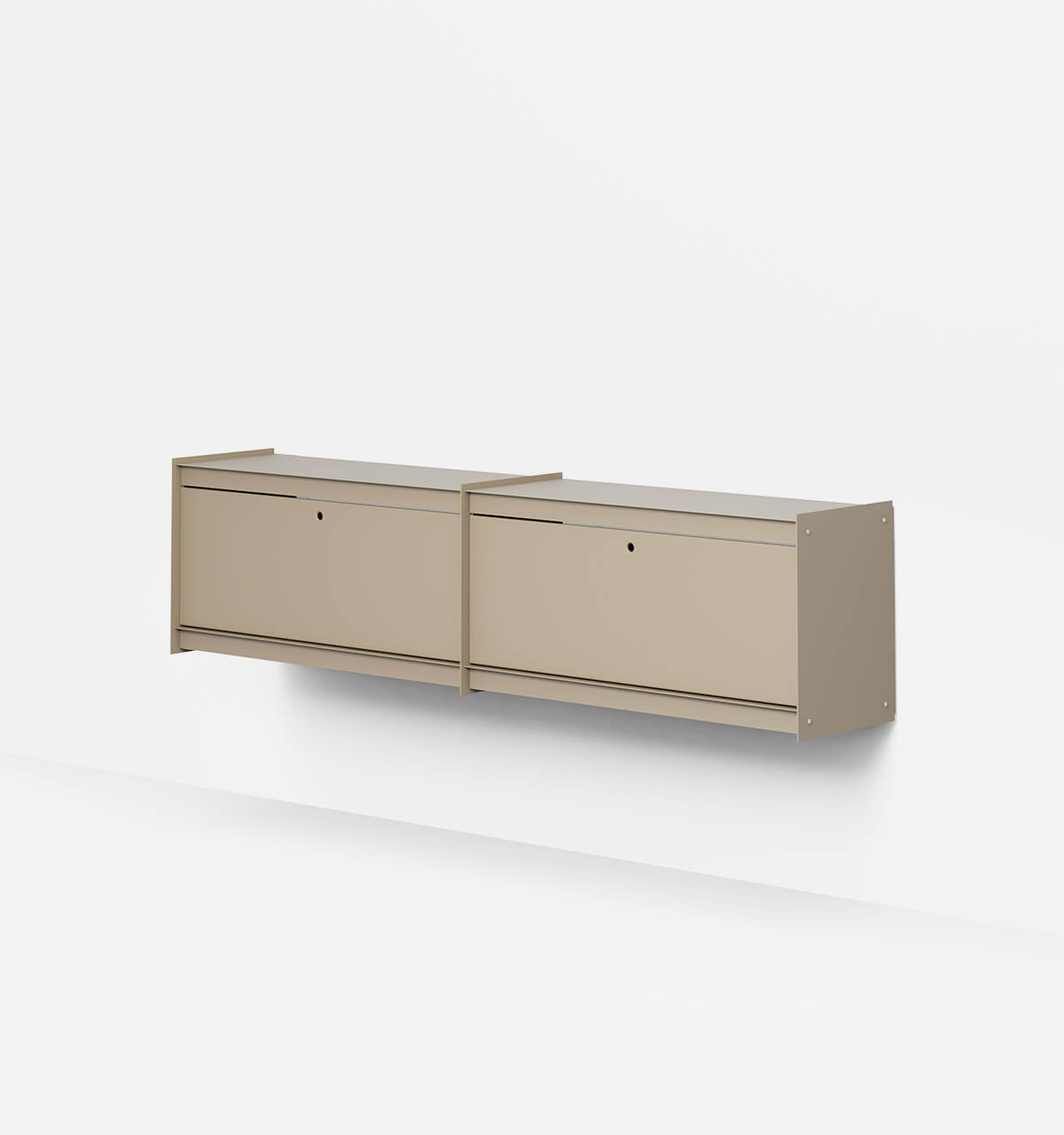 Plié Wall Unit Extension 2 Tall Drawers 180 cm / 71 in / Beige