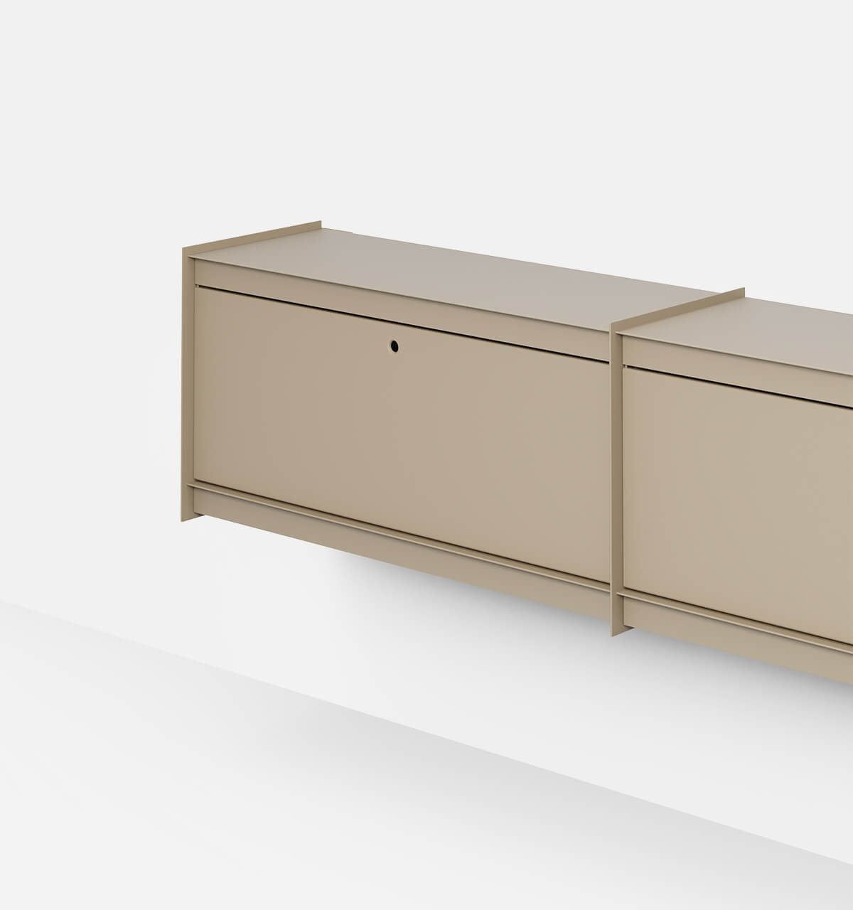 Plié Wall Unit Extension 2 Tall Drawers 180 cm / 71 in / Beige