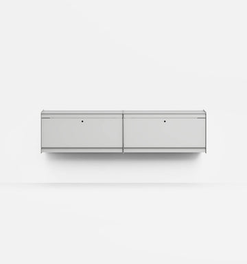 Plié Wall Unit Extension 2 Tall Drawers 180 cm / 71 in / Light Grey