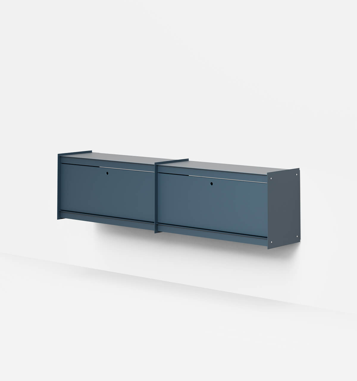 Plié Wall Unit Extension 2 Tall Drawers 180 cm / 71 in / Midnight Blue