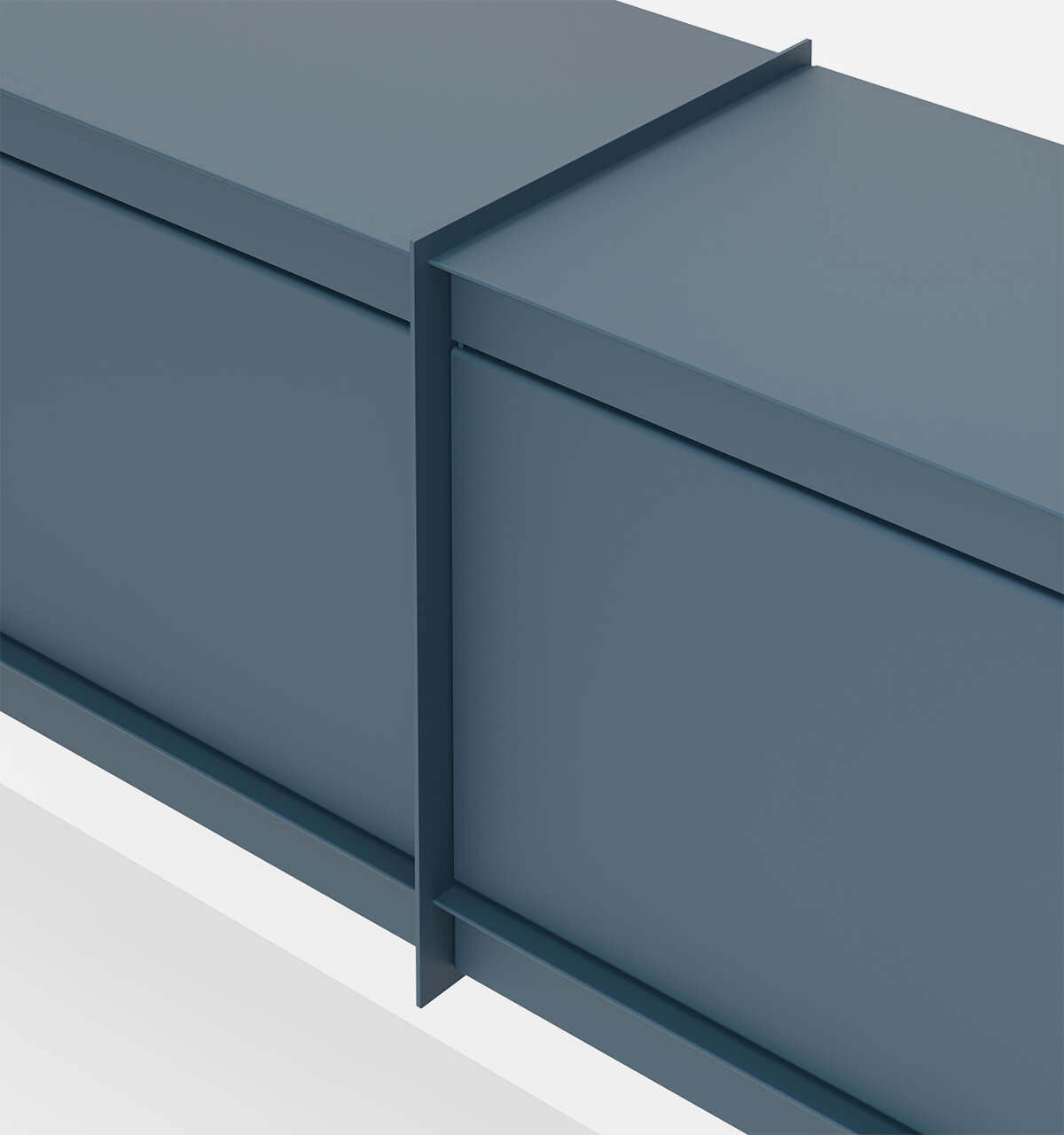 Plié Wall Unit Extension 2 Tall Drawers 180 cm / 71 in / Midnight Blue