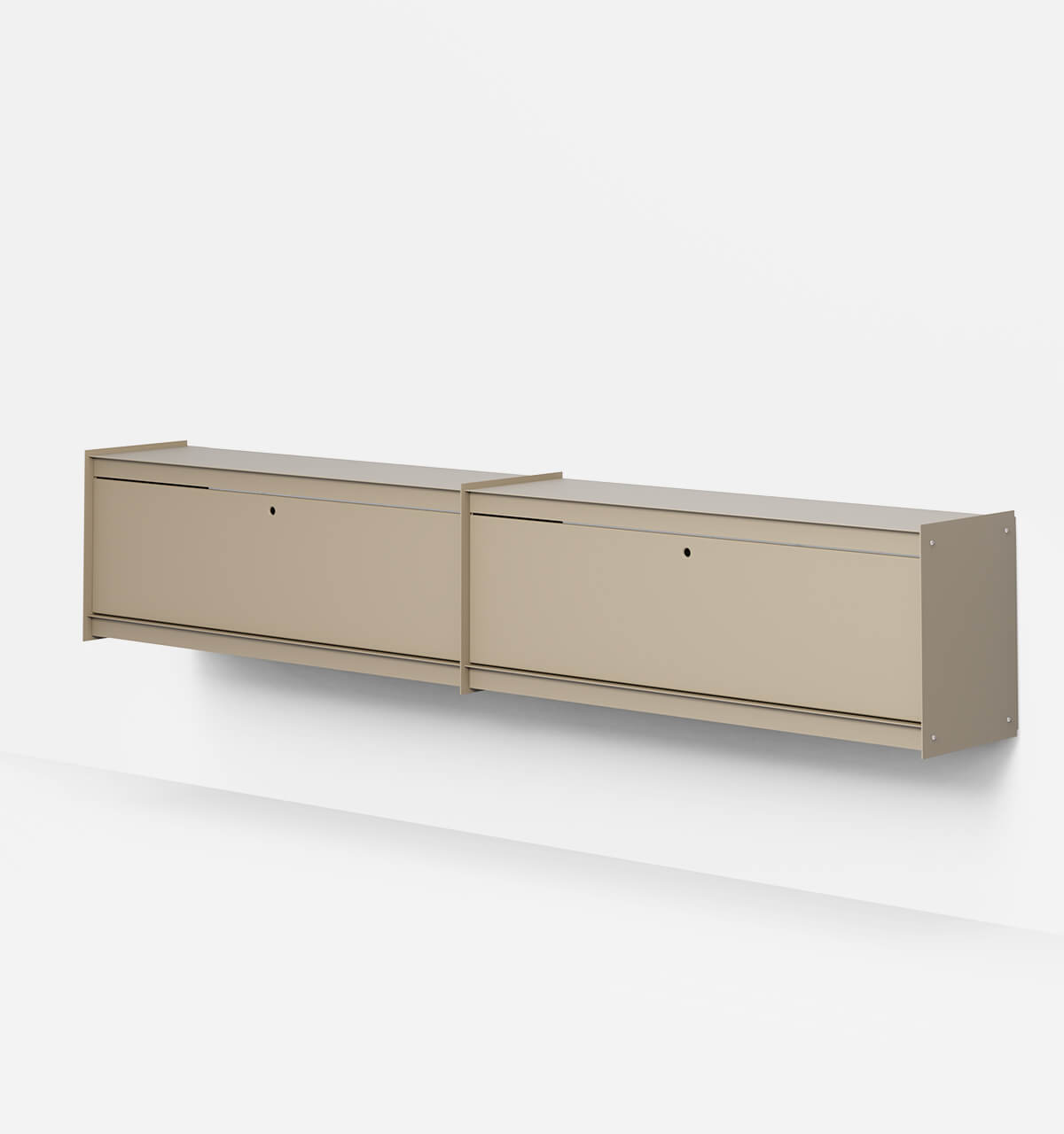 Plié Wall Unit Extension 2 Tall Drawers 240 cm / 94 in / Beige
