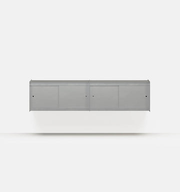 Plié Wall Unit Extension 4 Doors 180 cm / 71 in / Brushed Aluminium