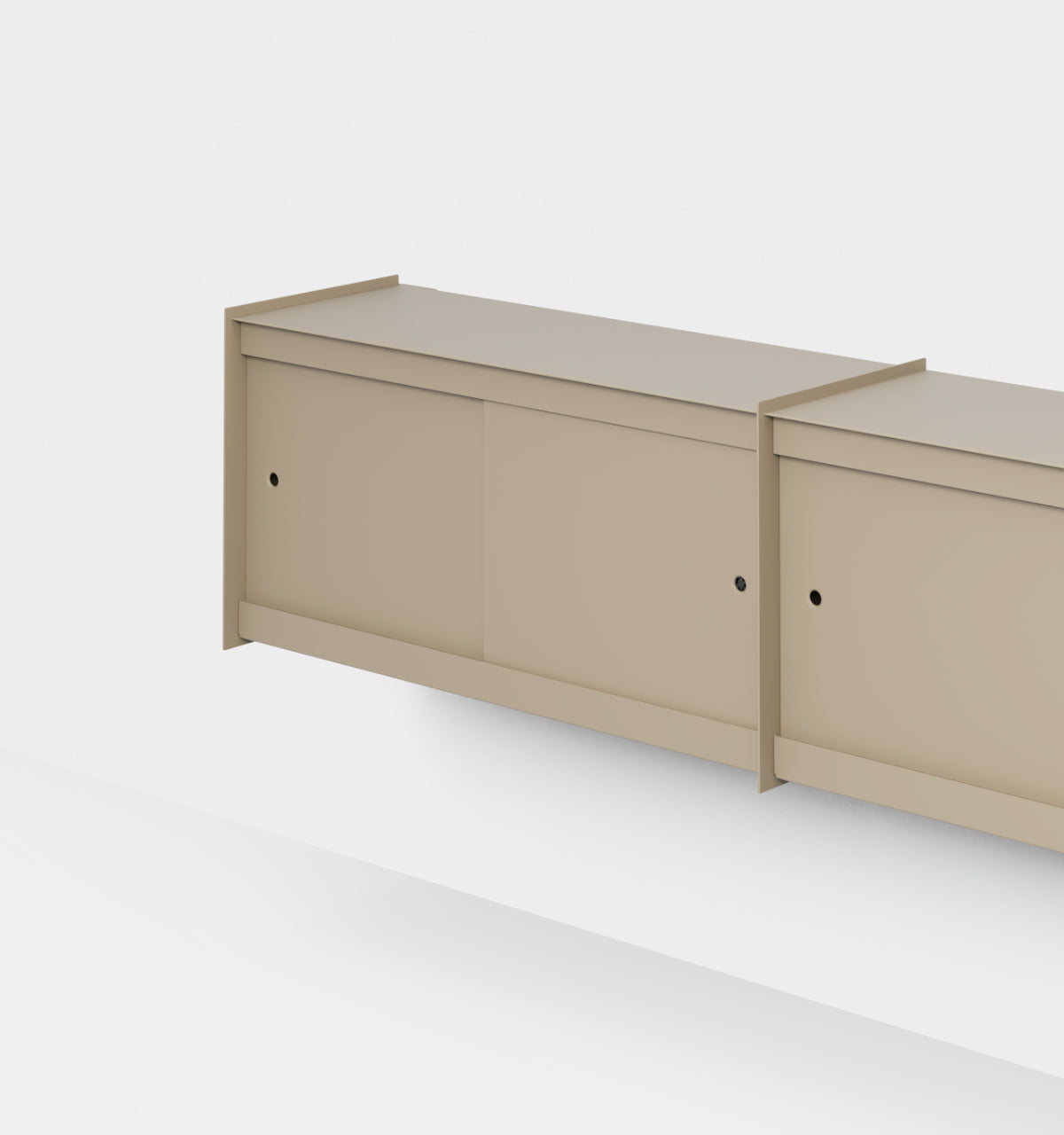 Plié Wall Unit Extension 4 Doors 180 cm / 71 in / Beige