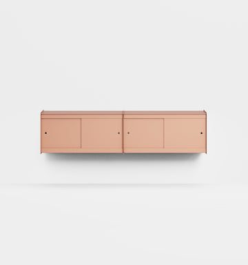 Plié Wall Unit Extension 4 Doors 180 cm / 71 in / Coral