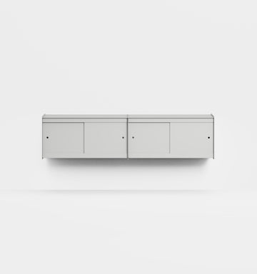 Plié Wall Unit Extension 4 Doors 180 cm / 71 in / Light Grey