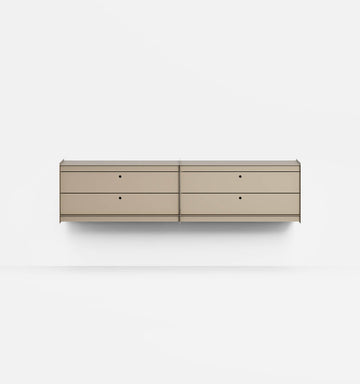 Plié Wall Unit Extension 4 Short Drawers Beige / 180 cm / 71 in