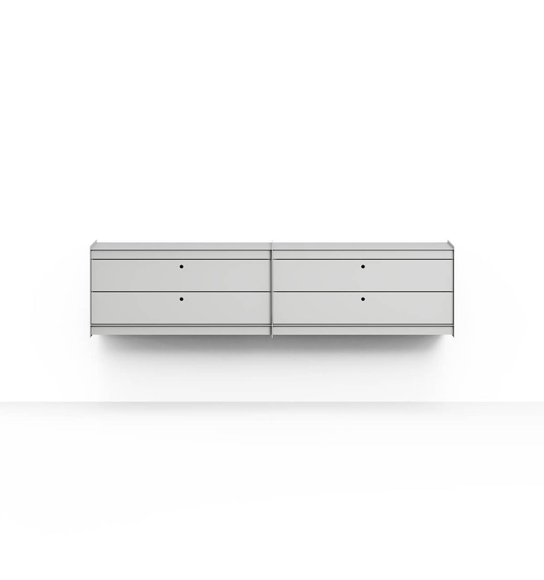 Plié Wall Unit Extension 4 Short Drawers 180 cm / 71 in / Light Grey