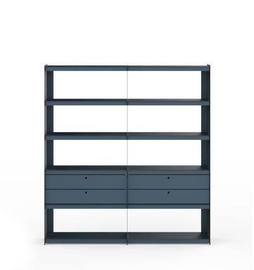 Plié Bookshelf Extension 4 Short Drawers