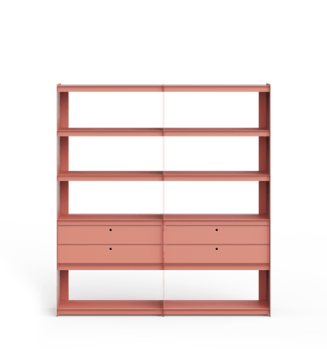 Plié Bookshelf Extension 4 Short Drawers